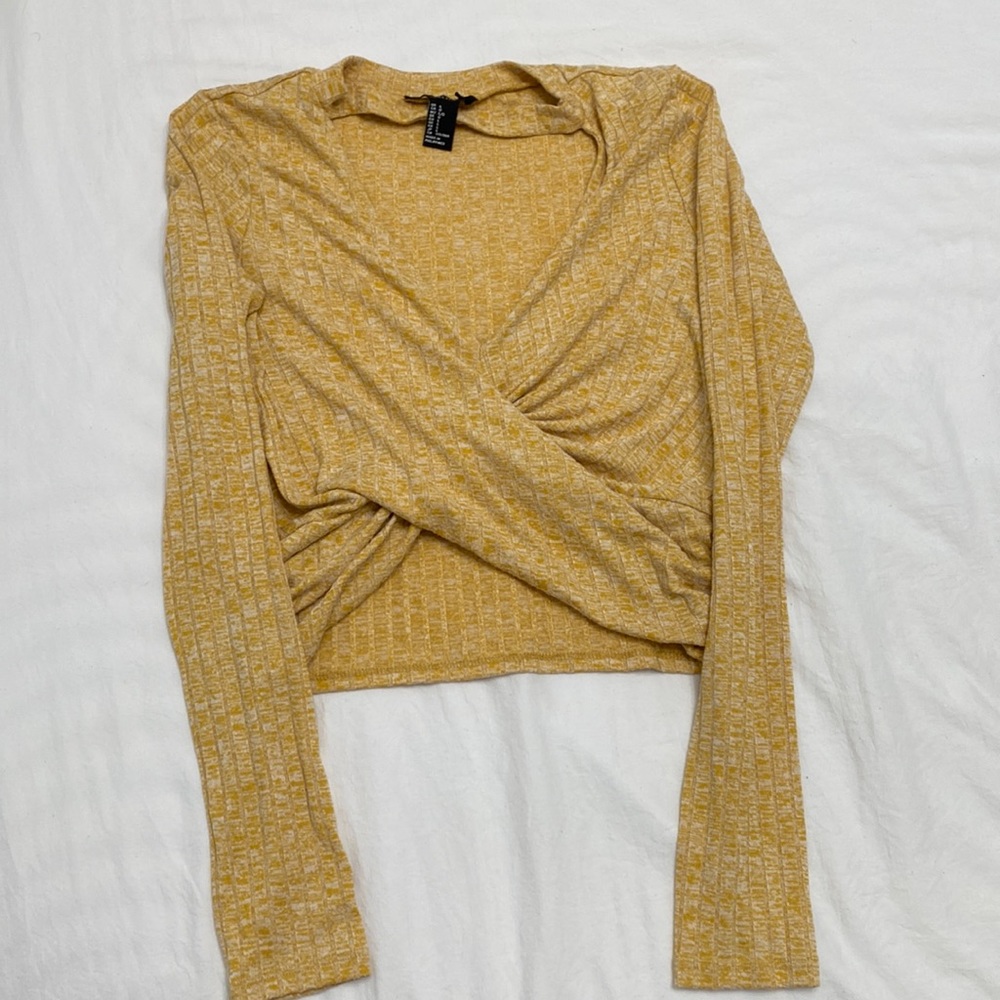 Forever 21 Long Sleeve Crop-top